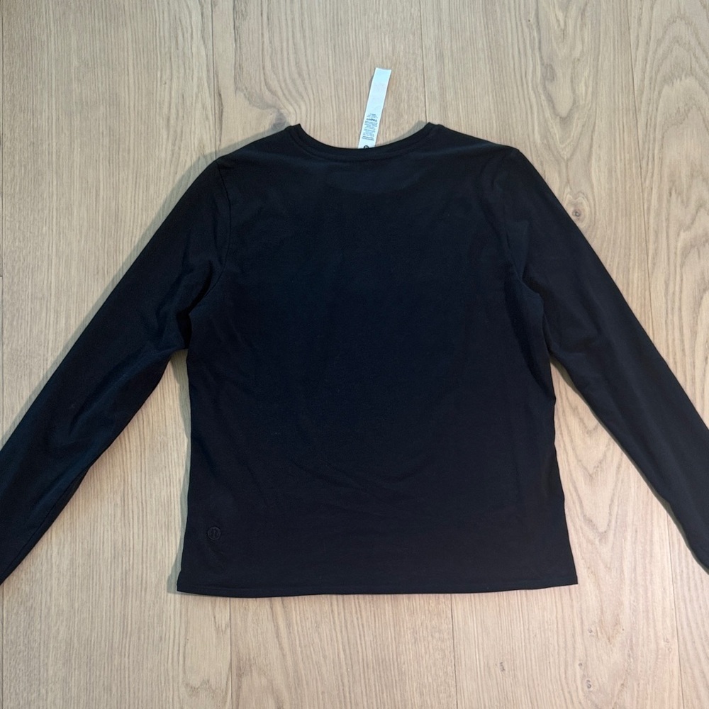 Lululemon Athletica Black Organic Cotton Crew Neck Top - Small - Picture 7 of 7